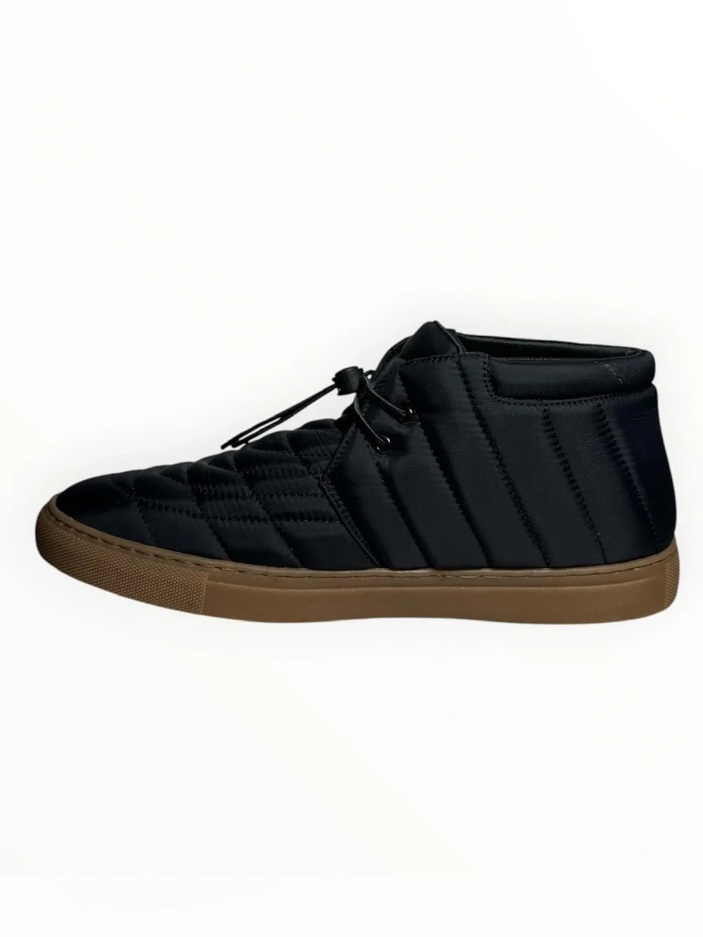 Alfani Tucker Men’s Quilted Chukka Boots Black Gum Sole Memory Foam 11.5M